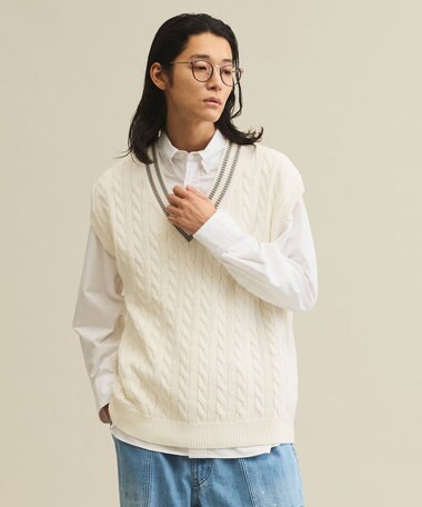 J.PRESS YORK STREET 【UNISEX】チルデンニット ベスト