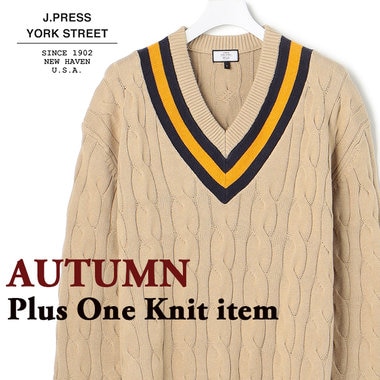 秋に着映えるトラッドなニットアイテム