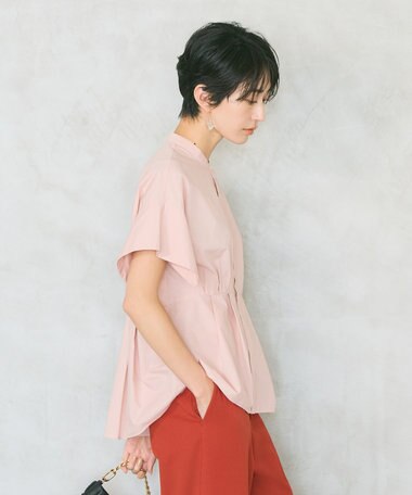 #Newans 【ANSWER for シンプルベーシック】スリットスリーブペプラムブラウス