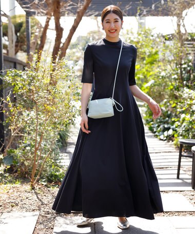 #Newans 【ANSWER for シティライフ】乾燥機対応！フィット&フレアロングワンピース