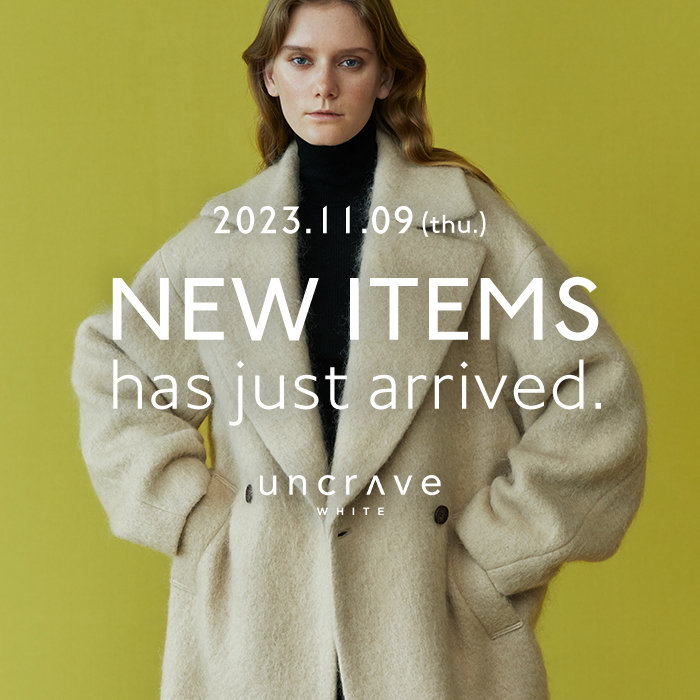 【uncrave WHITE】待望のアウターなどの11月の新作が入荷