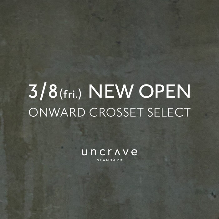 uncrave STANDARDが期間限定でリアルショップに出店！