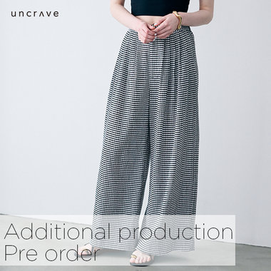 【uncrave 好評につき追加決定！】ギンガムチェック ワイドパンツ