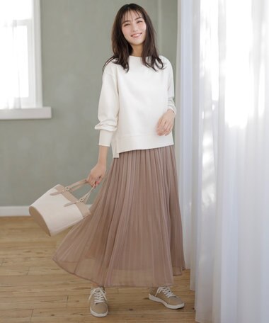 ANY SIS 【洗える】ブライトシアープリーツ スカート