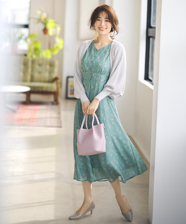 ANY SIS 【any SiS×plantica】フラワープリント ワンピース