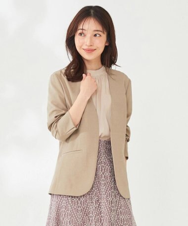 ANY SIS 【セットアップ可】リネンライクポリエステル ジャケット