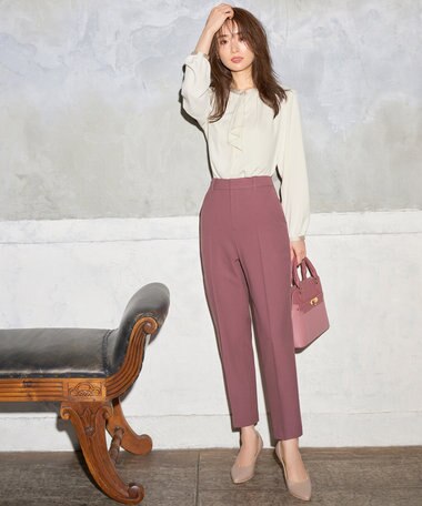 ANY SIS 【保温性あり/洗える】サーモ 2WAYストレッチ テーパード パンツ