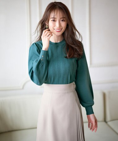 ANY SIS 【洗える】ミニケーブルカラー ニット