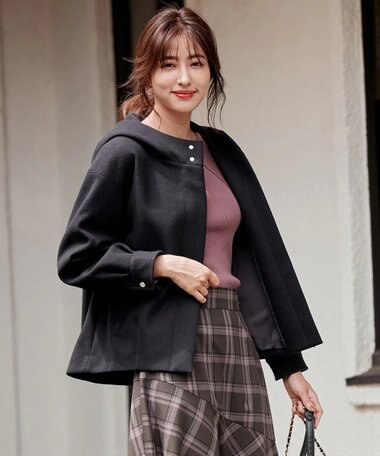 ANY SIS ウールライクショート アウター