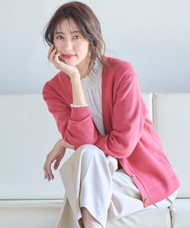 ANY SIS 【洗える】彩色兼美 カーディガン