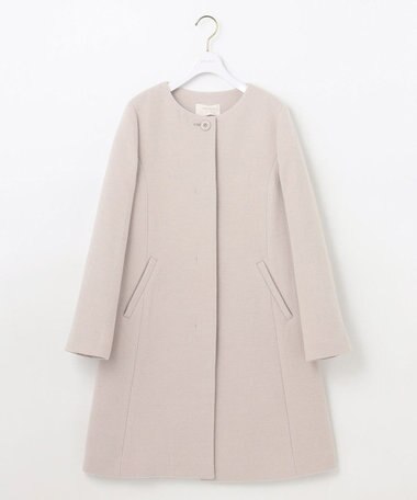 ANY SIS ファインウールモッサ ノーカラーコート