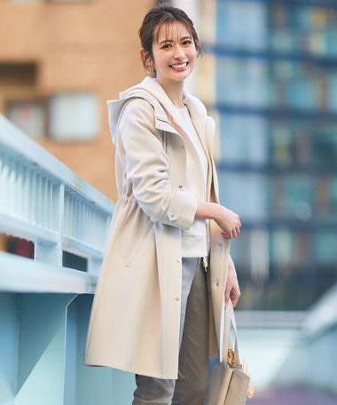 ANY SIS 【洗える】フーデットロング コート