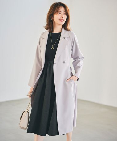 ANY SIS 【洗える】ライトミディトレンチ コート