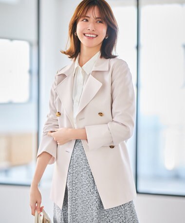 ANY SIS 【洗える】ベーシックハーフ トレンチコート