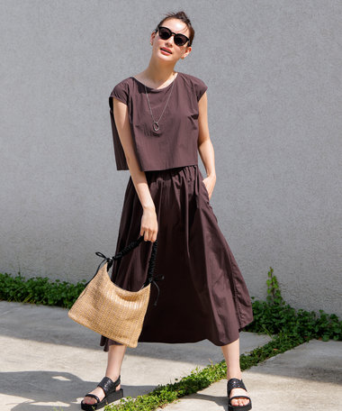 ANY SIS 【撥水・UVカット】ウォーターサイド ワンピース