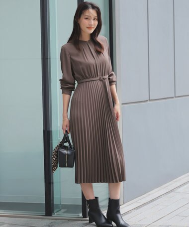 ANY SIS 【洗える】ノーブルプリーツ ワンピース