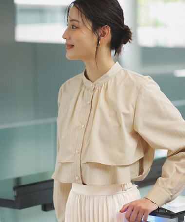 ANY SIS 【洗える】ラッフルレイヤード ブラウス