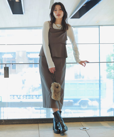 ANY SIS ビスチェワンピース × カットソー セット