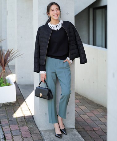 ANY SIS ビューティサーモ2WAYストレッチ テーパードパンツ