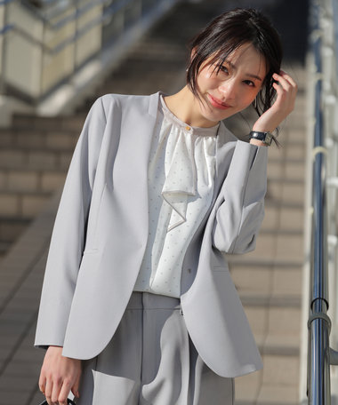 ANY SIS スマートビューティストレッチカラーレス ジャケット