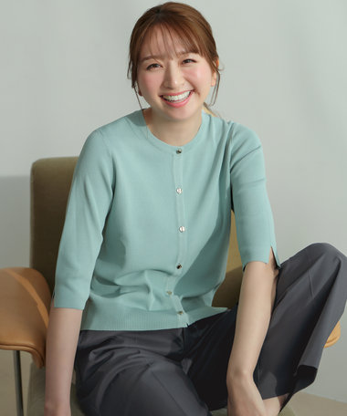 ANY SIS 【アイスタッチ】ハーフスリーブ カーディガン