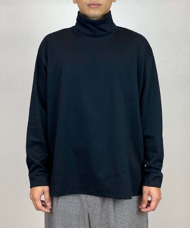 KASHIYAMA 【シルケット加工】コットンタートルネックカットソー