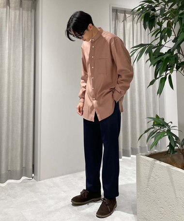 KASHIYAMA バンドカラーシャツ/ディープテール