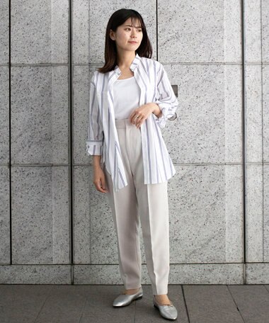 KASHIYAMA GIZA 100/2 バンドカラーシャツ