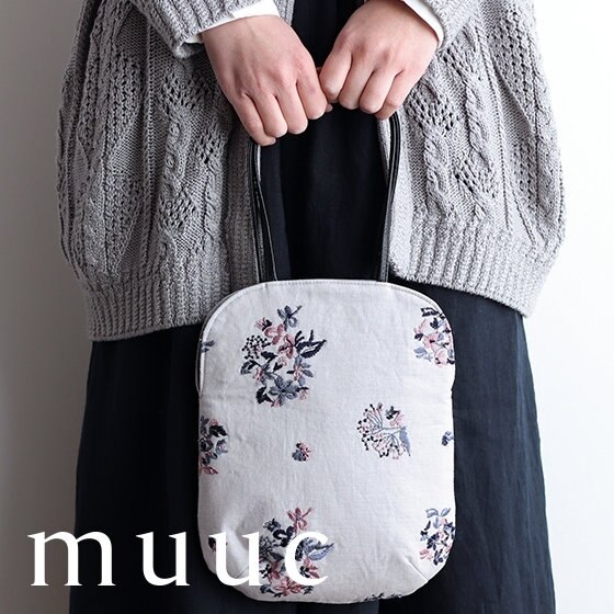 【muuc / ムーク】野小花の刺繍バッグが再入荷しました。