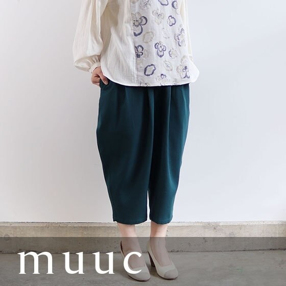 【新入荷】コットンウール二重織りのイージーパンツ