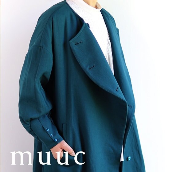 【新入荷】コットンウールの二重織コートのご紹介です。