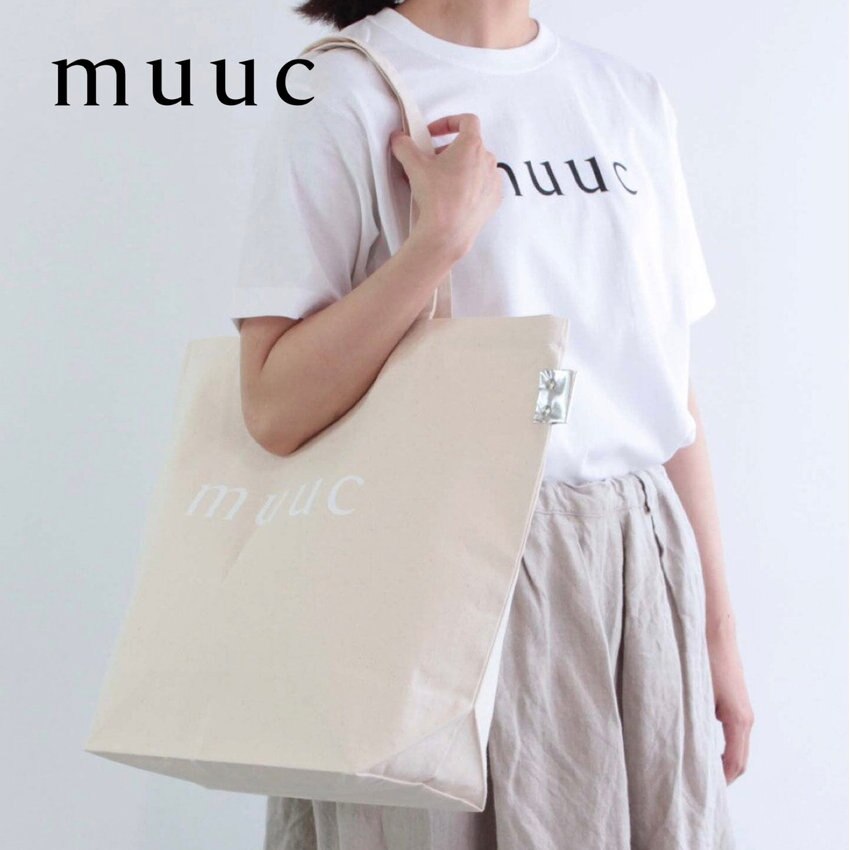 【再入荷しました!!】お買い物に最適な人気の「ブランドロゴ入りマルシェバッグ」マチあり・マチなしの2サイズ展開です