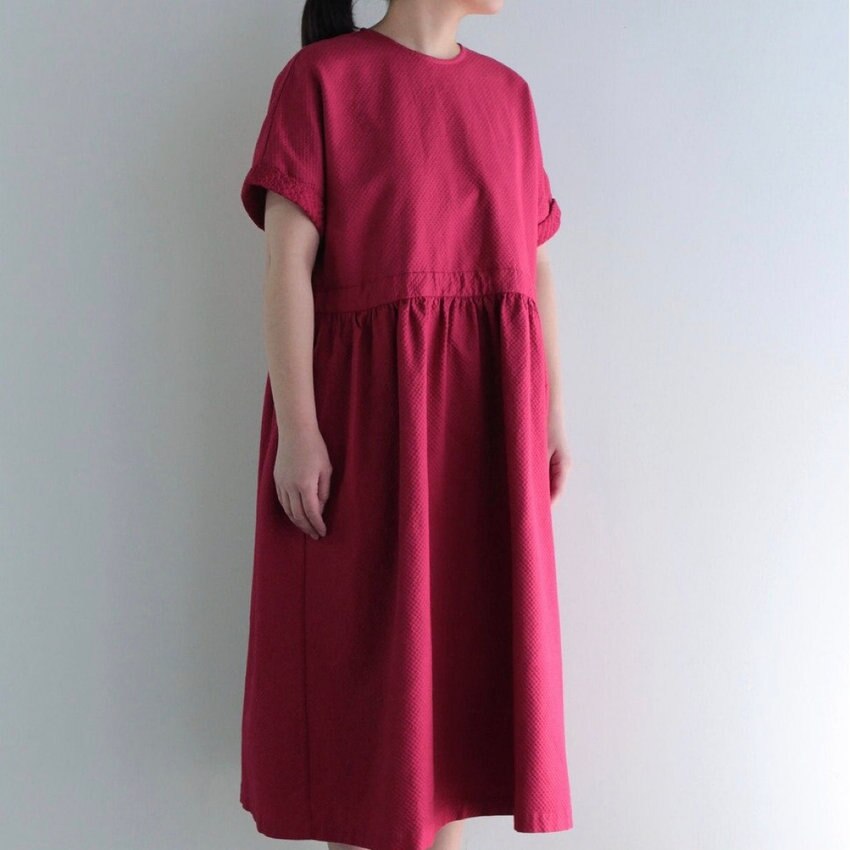 ゆとりたっぷりで動きやすく1枚でサッと着られる【オーガニックコットンワンピース】汗ばむ夏も気持ちのいい肌触り