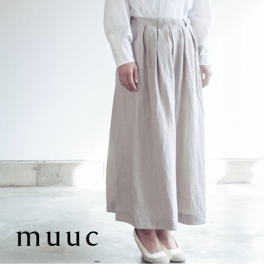 【カラーホワイトのみ再入荷!!】肌触りがよく風通しもよい「上質なベルギーリネンのワイドパンツ」上品で外出着にもなります