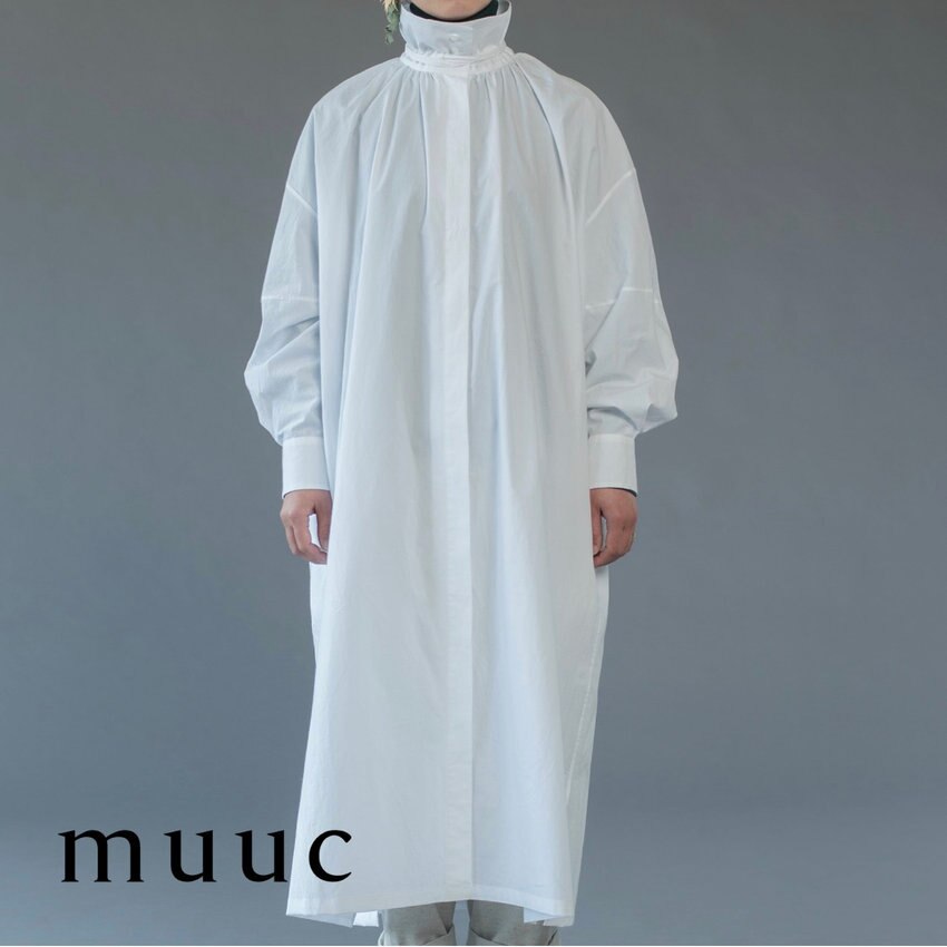 【2022-23秋冬新作コレクション販売スタート!!】不思議な手触りが気持ちいい「コットンシャツワンピース」のご紹介