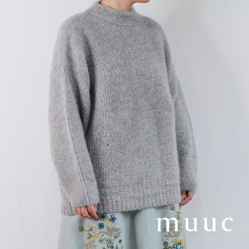 とってもやわらかい【アルパカモヘアのプルオーバー】衿や袖のシルエットにこだわりつつ「シンプルなデザイン」に