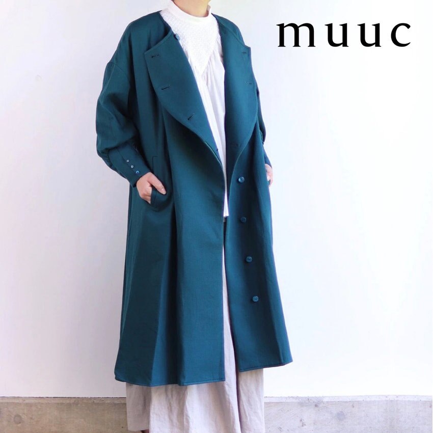 【着こなしのバリエーションが豊富】身幅はゆとり多めで余裕のあるサイズ感「綿ウール二重織ツイル生地」を使用したコート