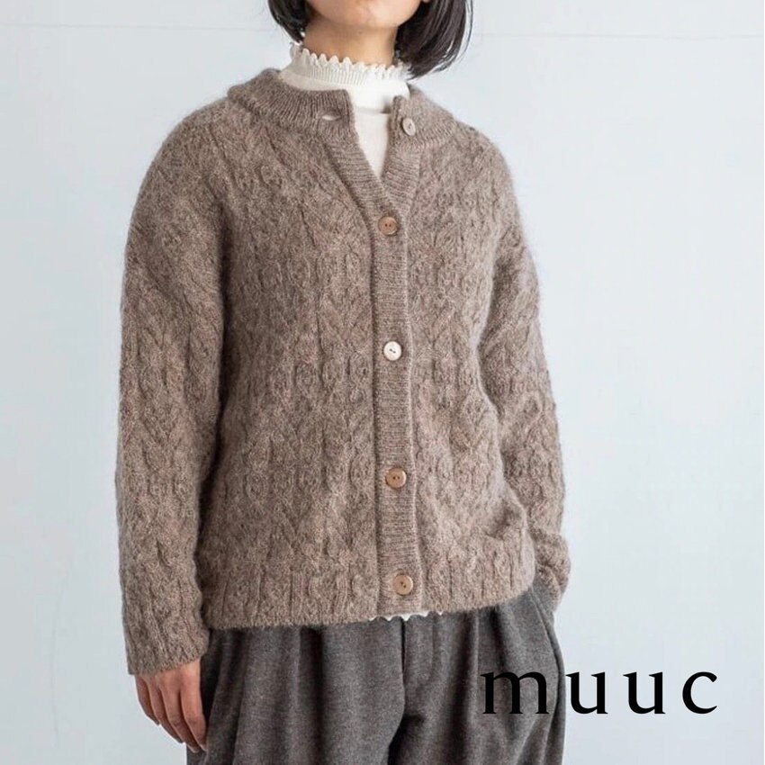 【2022-23秋冬新作ニット販売中!!】ボレロ感覚で着用できる「アルパカモヘアカーディガン」※再入荷しました