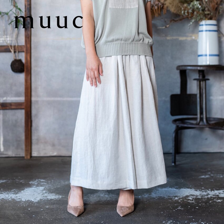 【2023春夏新作コレクション販売スタート!!】ゆったりした履き心地で品よく快適「ベルギーリネンのワイドパンツ」のご紹介