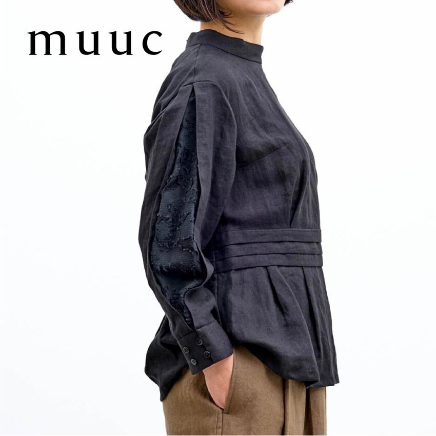 【上質なリネン生地が品のある装いを演出】フォーマルシーンにも使えるエレガンスな「リネンクラシックブラウス」