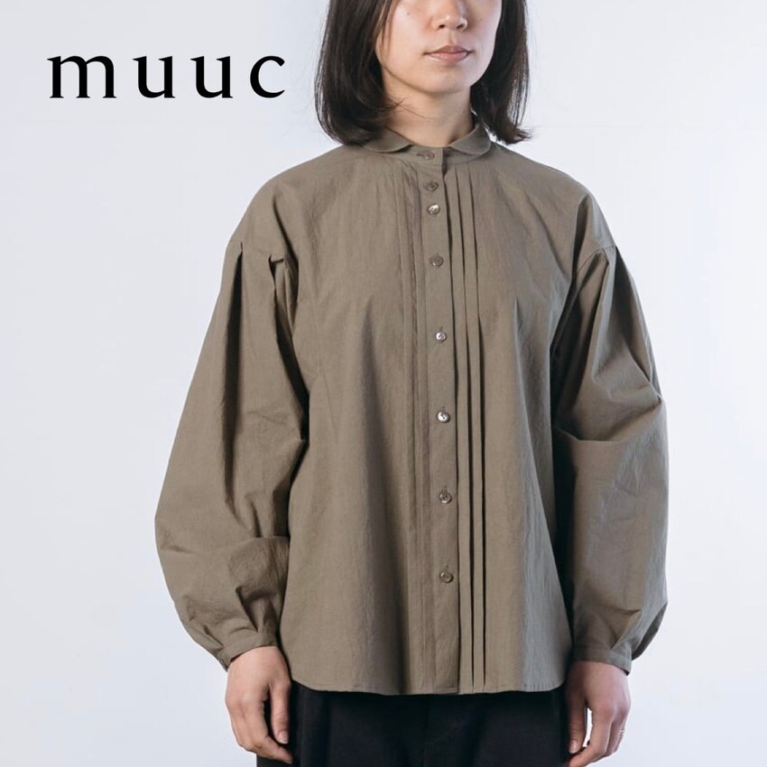 袖のふわっとした膨らみが可愛い【ゆとりたっぷりコットン100%のブラウス】ボトムスにインしたスタイルも◎