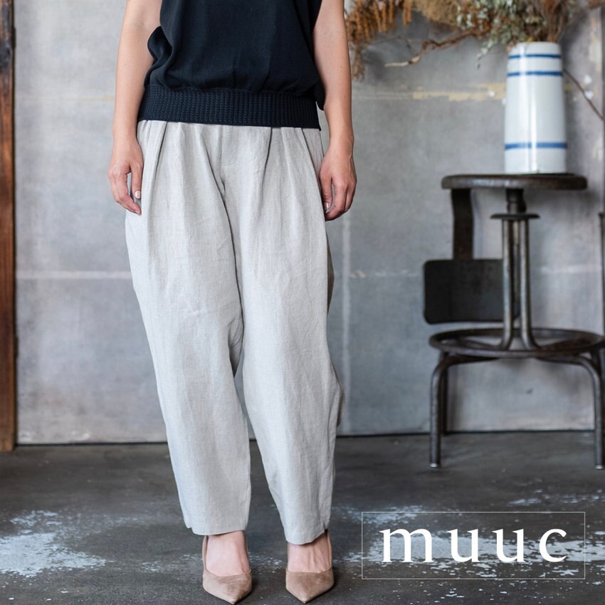 【ゆったりサイズ】で体にストレスがかかりません!! 「ベルギーリネンスラックスパンツ」上質な生地の肌触りも◎