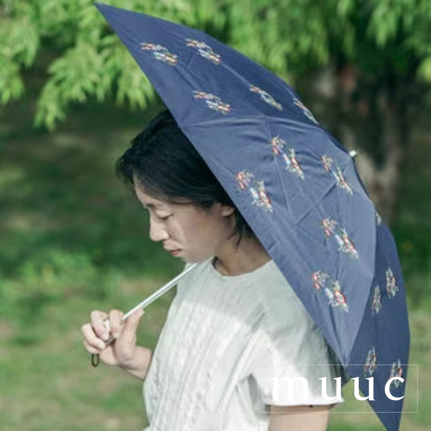【夏の紫外線対策の準備はもうお済みですか？】上品な可愛らしさの「野ばら刺繍模様の日傘」晴雨兼用・UVカットOK!!