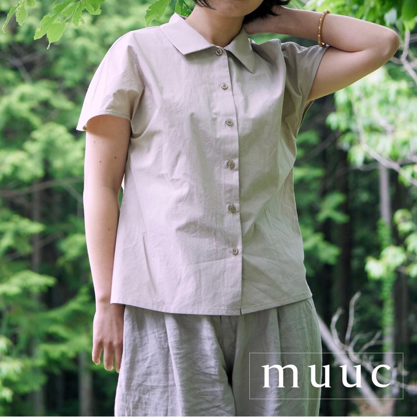 【夏を快適に!!遠州の上質なコットン生地を使用】品の良さが滲み出るようなシルエット「フレンチスリーブのブラウス」