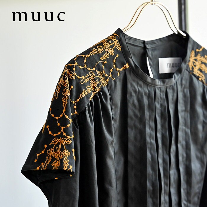 身長別の着画あり【muuc 夏の装い】うっとりする肌触りとイラカ刺繍の繊細なコットンシフォン生地ブラウス