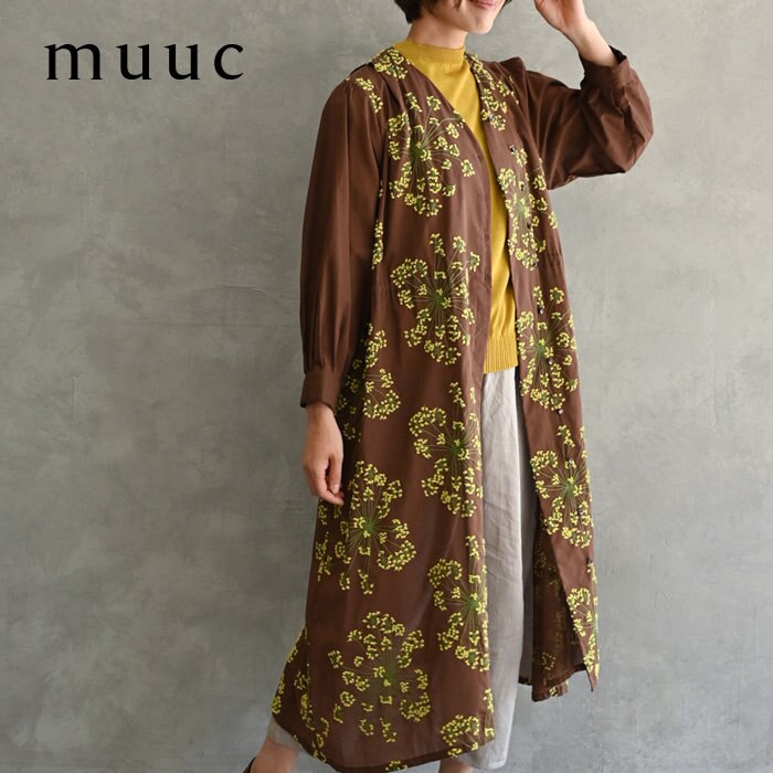 【muuc 特別な刺繍】2WAYで着られる、フェンネルの花刺繍を全身に纏う贅沢で華やかなワンピース