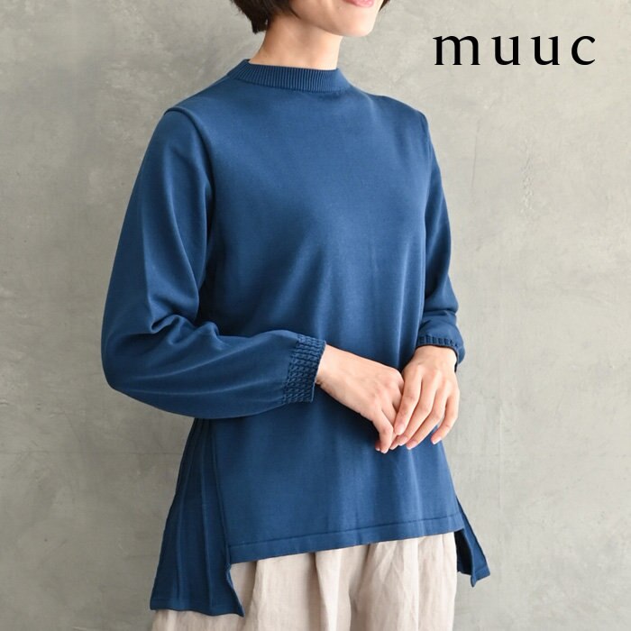 【体型カバー！二の腕＆腰周り】ふわり＆さらりとした心地で長いシーズン着られる、シンプルながら小技が効いたコットンニット