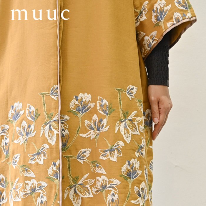 【muuc 特別な刺繍】おすましシーンにもお勧め、華やかで繊細な刺繍が目を惹く木蓮の花シリーズ