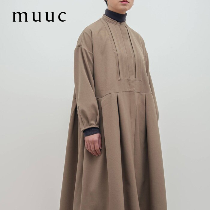 今季新作【muuc 秋冬の装い】ワンピースとしてもドレスコートとしても着られる2WAY◎ 美しいドレープにこだわった一枚