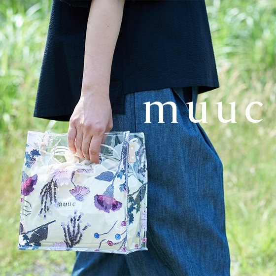 【2WAYバッグ】上品に映える、手刺繍模様のビニールバッグ